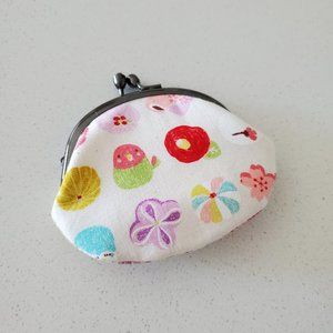 (NEW) Coin Purse Coin Pouch Change Purse, Bird and Flower Motif